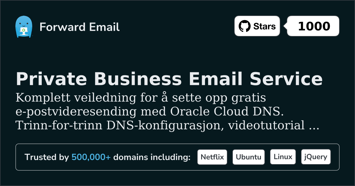 Slik konfigurerer du e-post med Oracle Cloud DNS