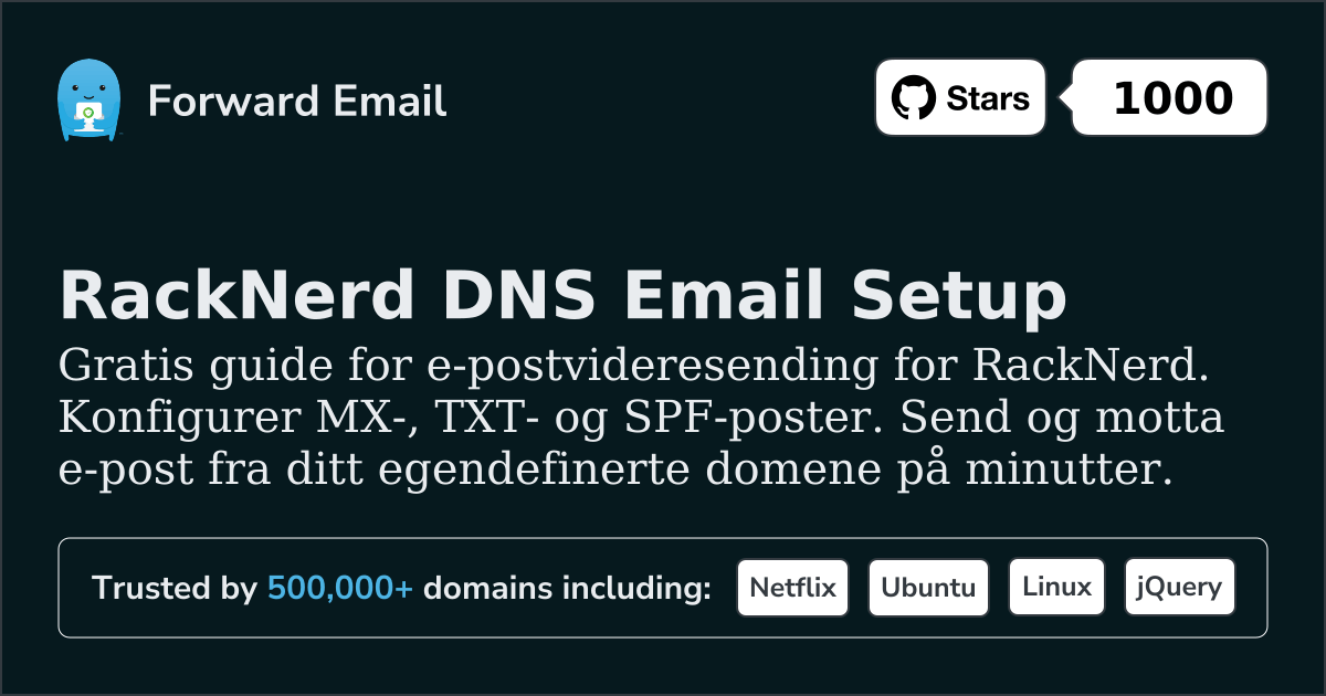 Slik konfigurerer du e-post med RackNerd