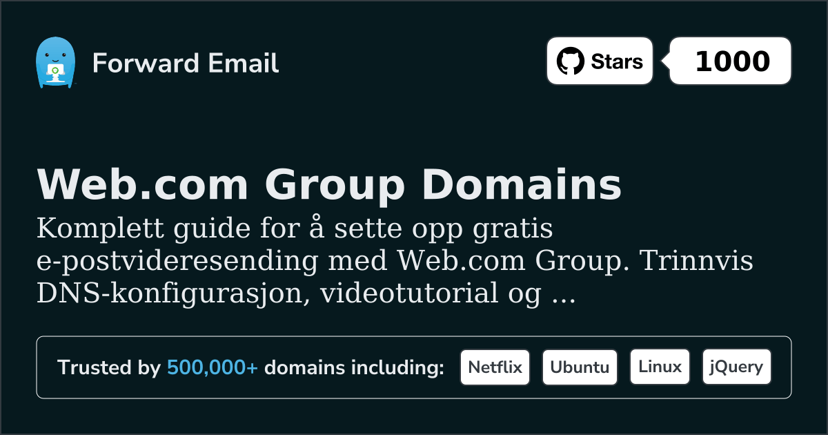 Slik konfigurerer du e-post med Web.com Group