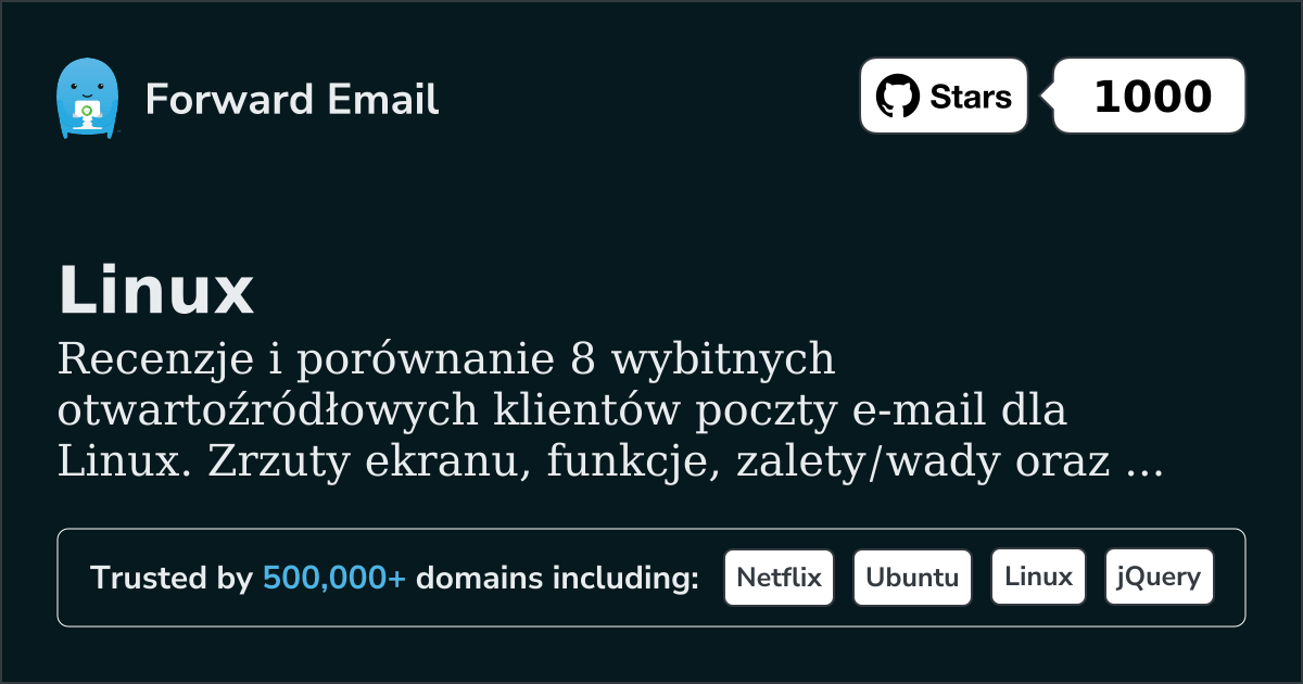 8 wybitnych klientów e-mail open source dla Linux 2026