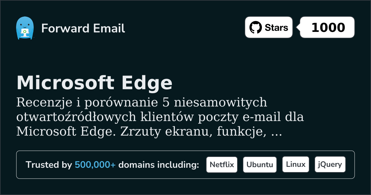 5 niesamowitych klientów e-mail open source dla Microsoft Edge 2026