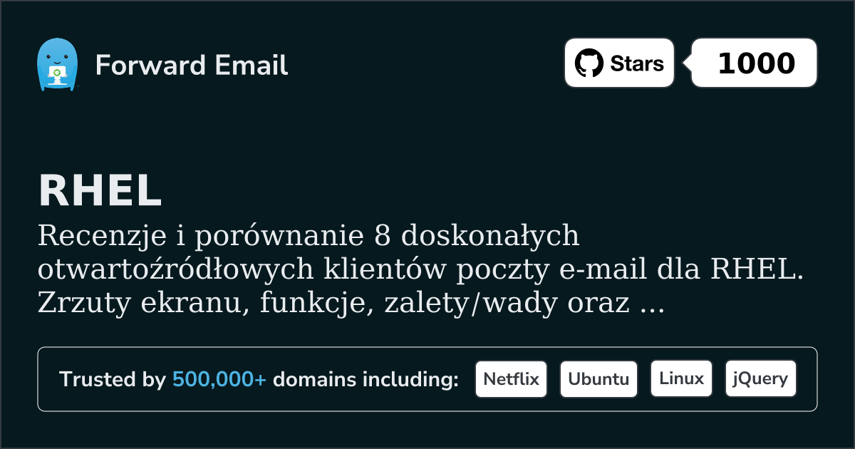 8 doskonałych klientów e-mail open source dla RHEL 2026