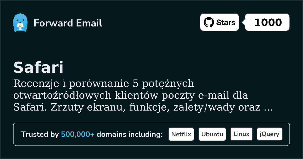 5 Potężnych Otwartoźródłowych Klientów E-mail dla Safari 2026