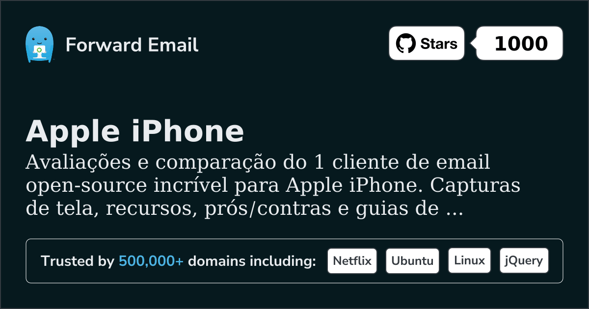 1 Cliente de Email Open Source Incrível para Apple iPhone 2026