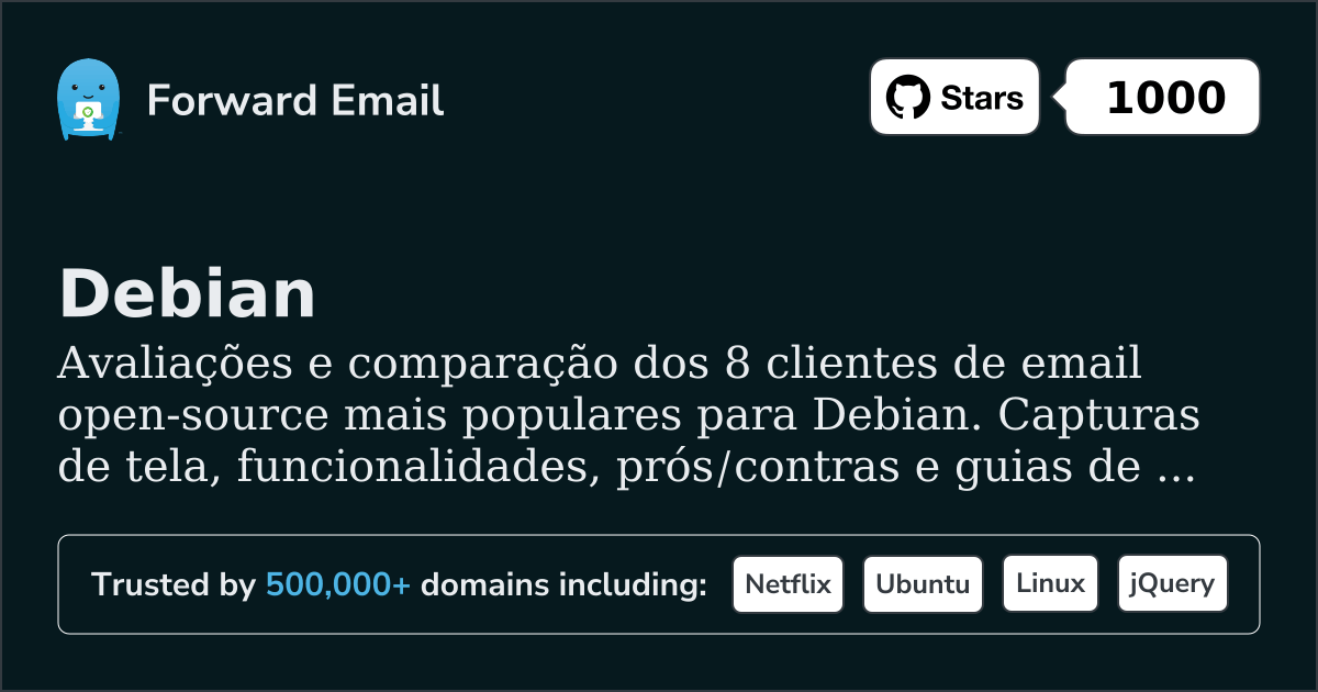 8 Clientes de Email Open Source Mais Populares para Debian 2026