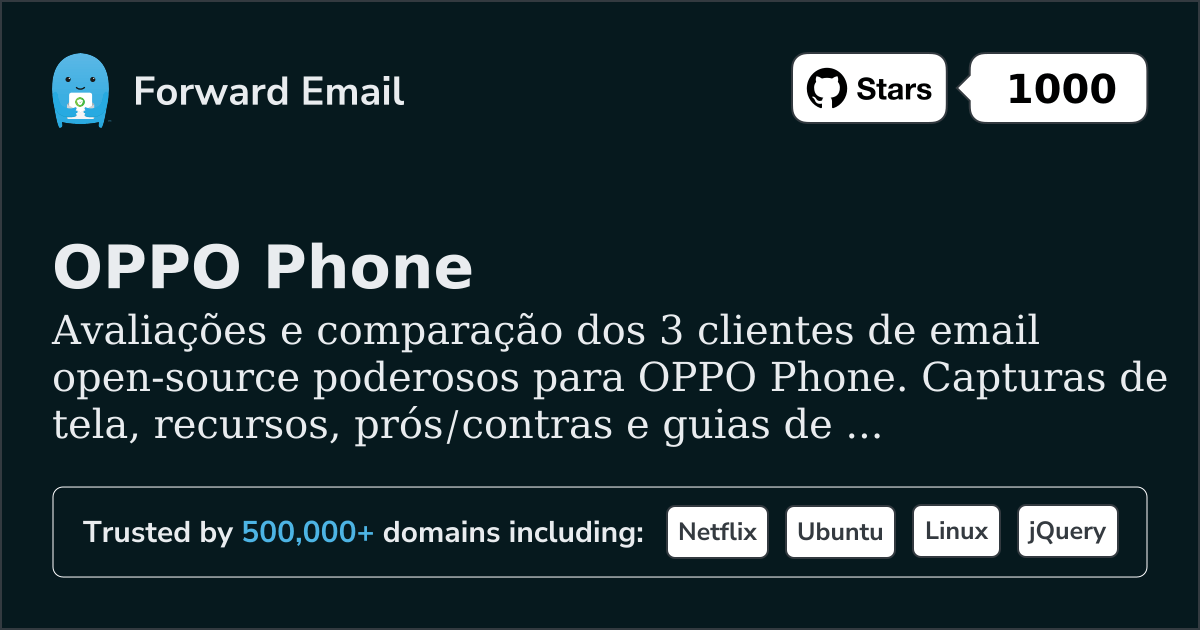 3 Poderosos Clientes de Email Open Source para OPPO Phone 2026