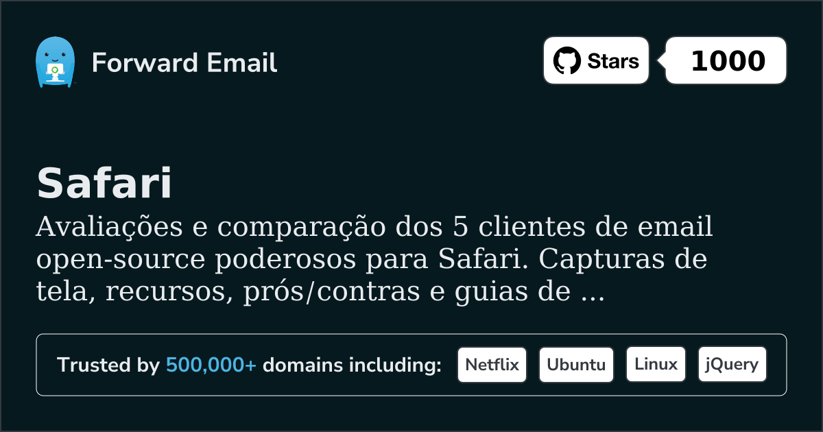 5 Poderosos Clientes de Email Open Source para Safari 2026