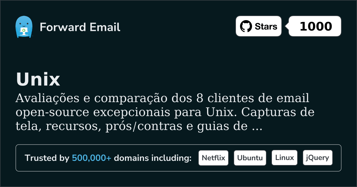 8 Clientes de Email Open Source Excepcionais para Unix 2026