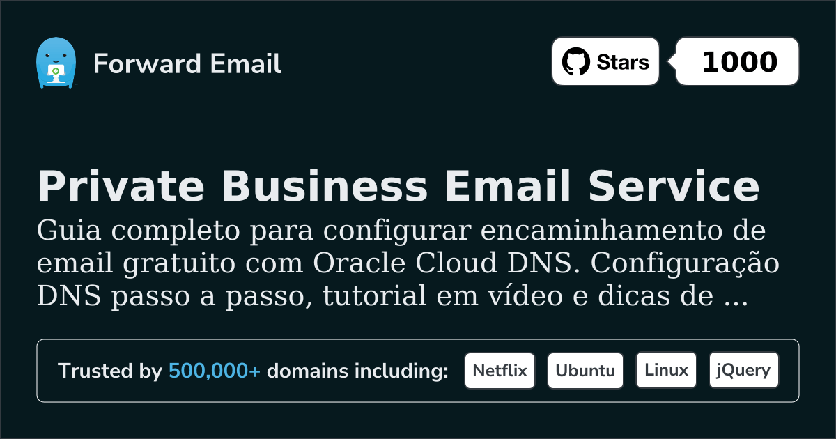 Como configurar e-mail com Oracle Cloud DNS