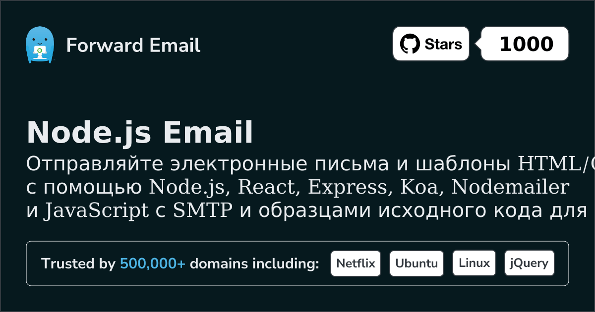 Шаблоны электронной почты Node.js