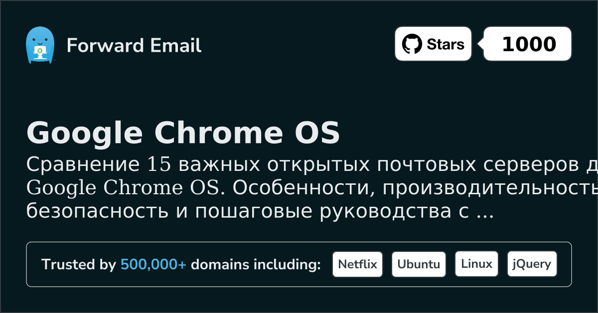 15 Важных Открытых Почтовых Серверов для Google Chrome OS 2026