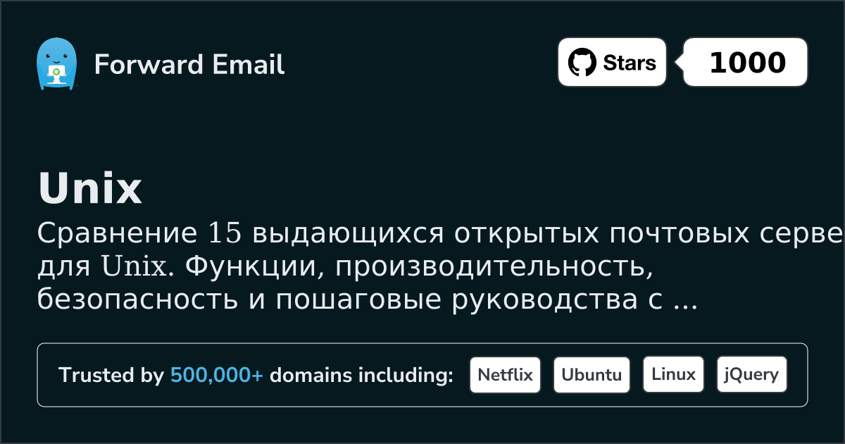 15 выдающихся открытых почтовых серверов для Unix 2026