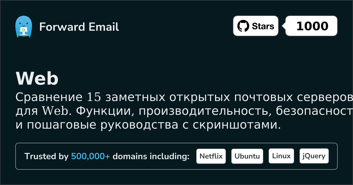 15 заметных открытых почтовых серверов для Web 2026