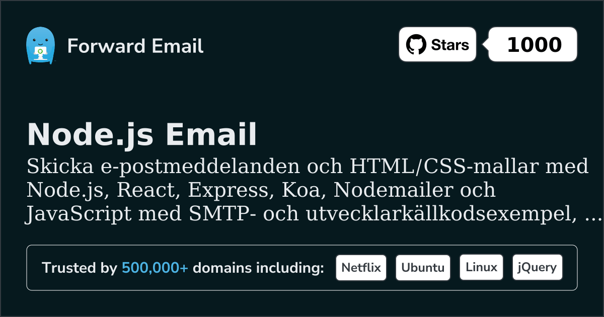 Node.js e-postmallar