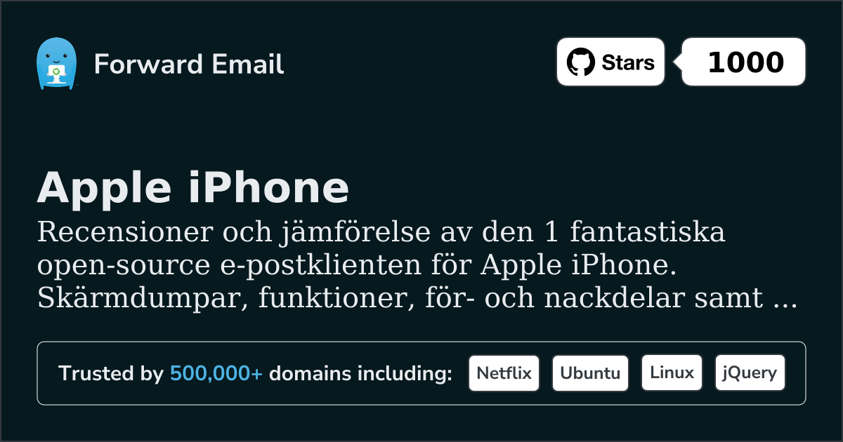 1 Fantastisk Open Source E-postklient för Apple iPhone 2026
