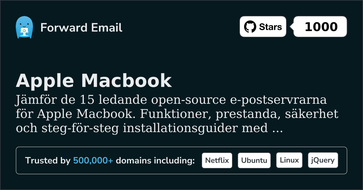 15 Ledande Open Source E-postservrar för Apple Macbook 2026