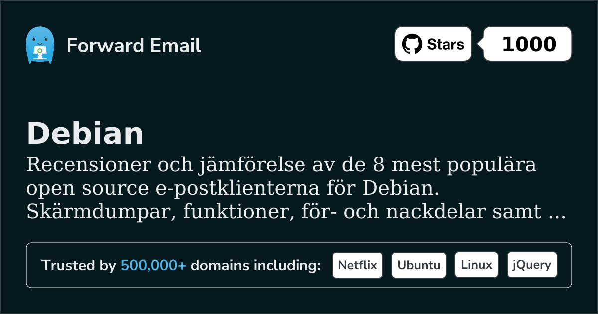 8 Mest Populära Open Source E-postklienter för Debian 2026