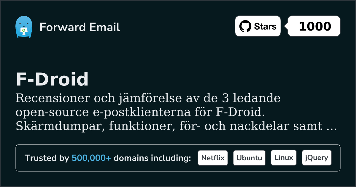 3 Ledande Open Source E-postklienter för F-Droid 2026