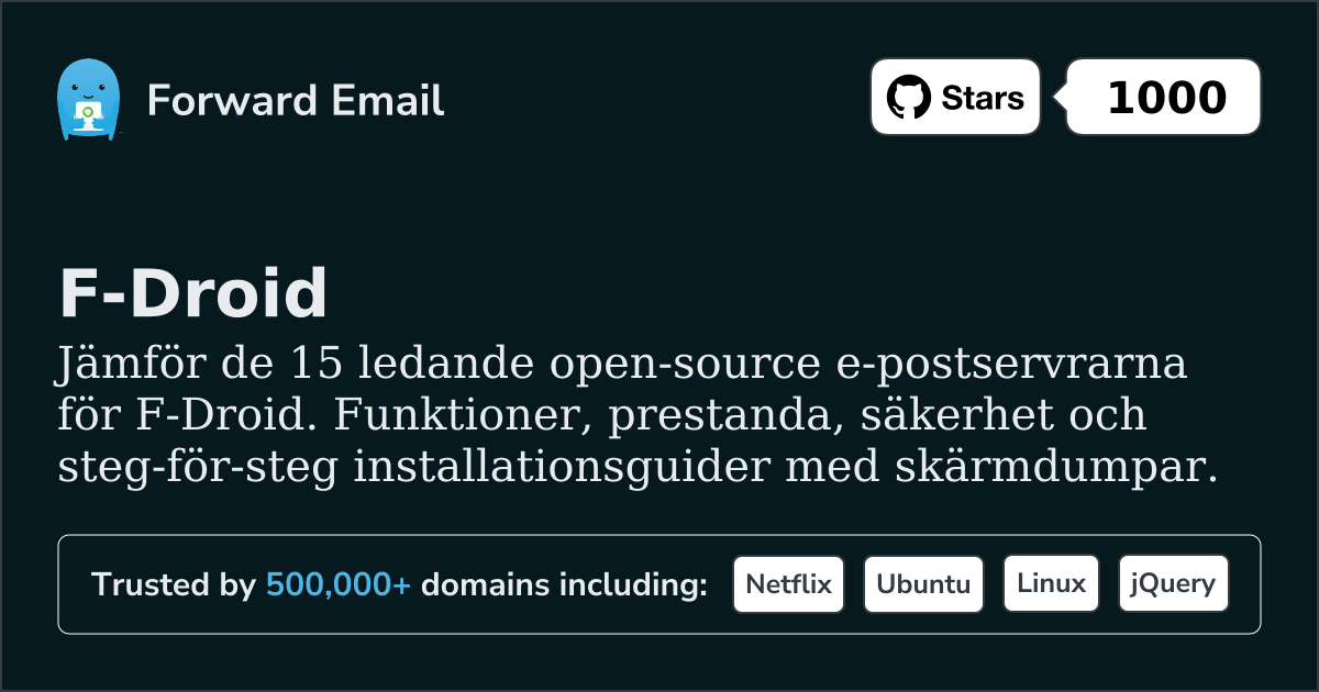 15 Ledande Open Source E-postservrar för F-Droid 2026