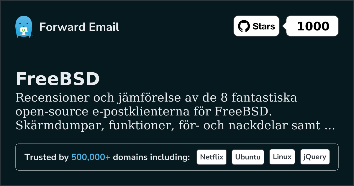 8 Fantastiska Open Source E-postklienter för FreeBSD 2026