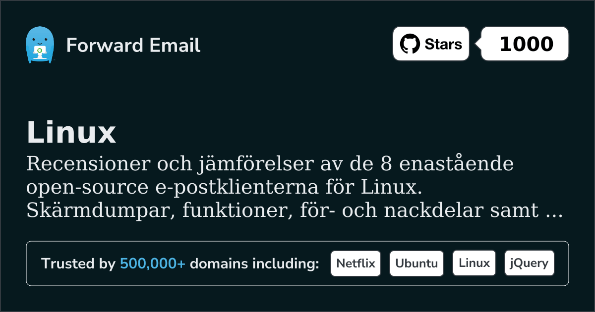 8 Enastående Open Source E-postklienter för Linux 2026