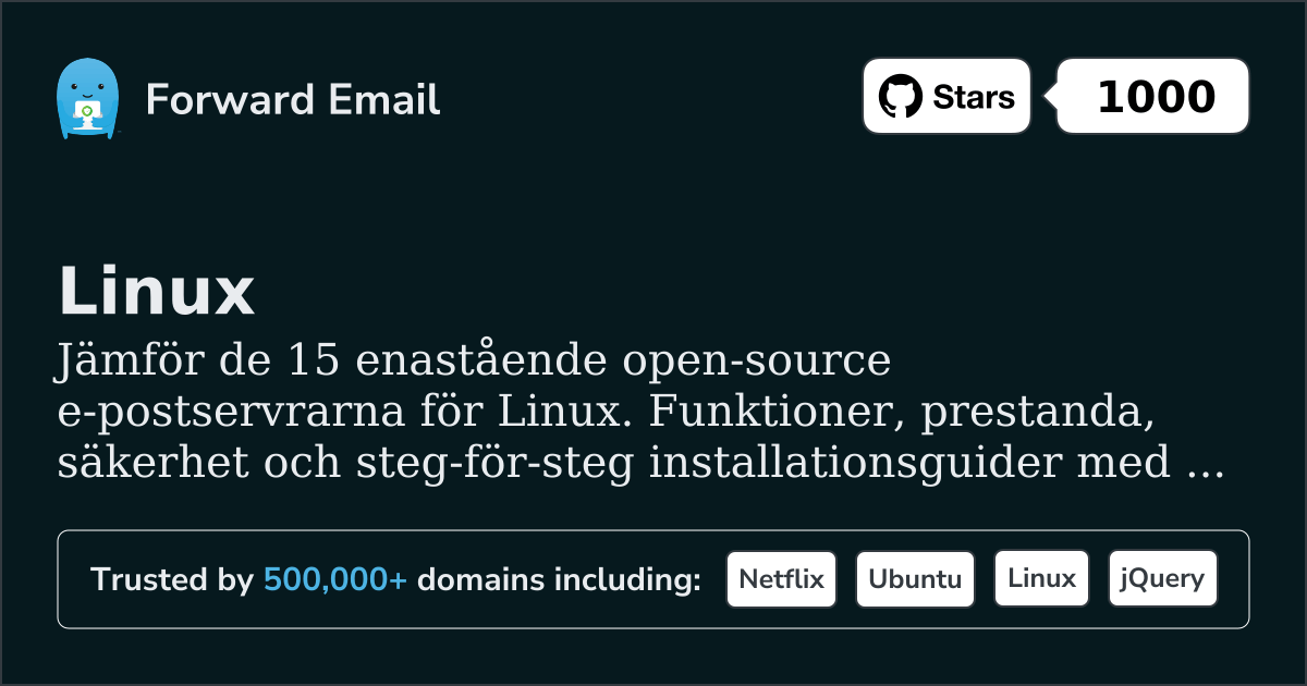 15 Enastående Open Source E-postservrar för Linux 2026