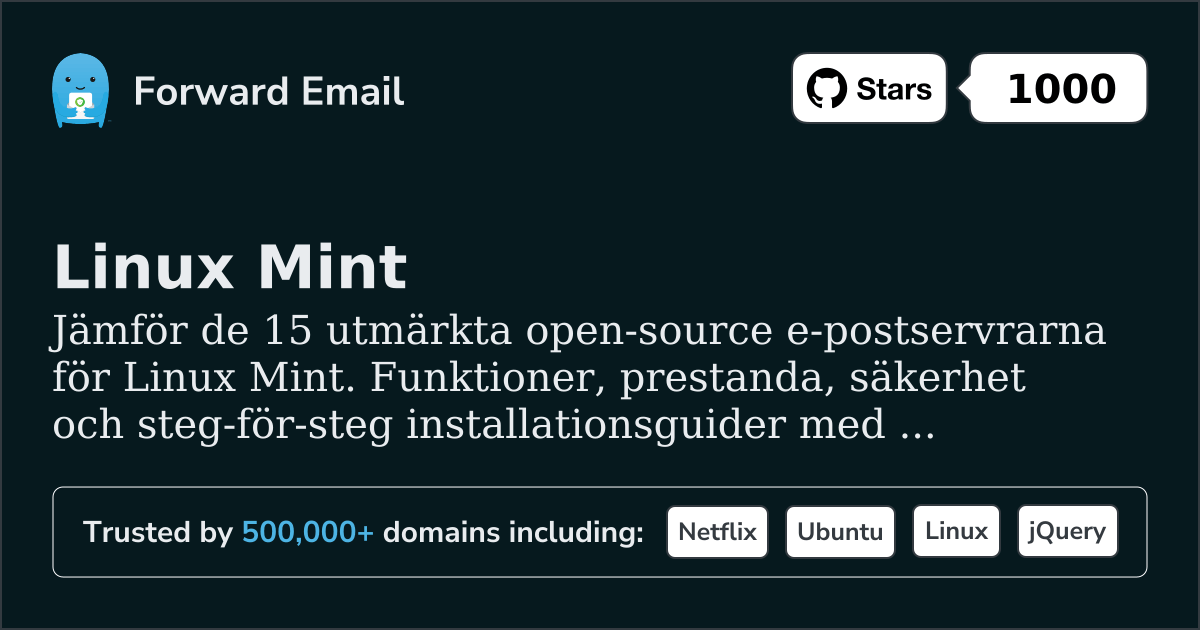 15 Utmärkta Open Source E-postservrar för Linux Mint 2026