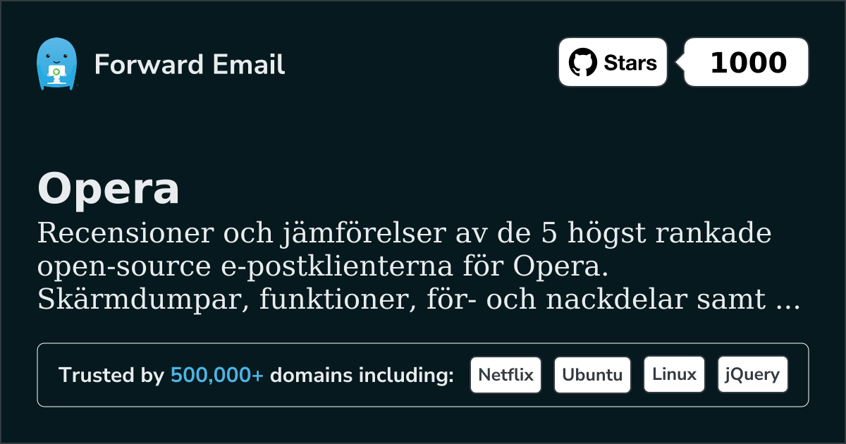 5 Toppbetygsatta Open Source E-postklienter för Opera 2026
