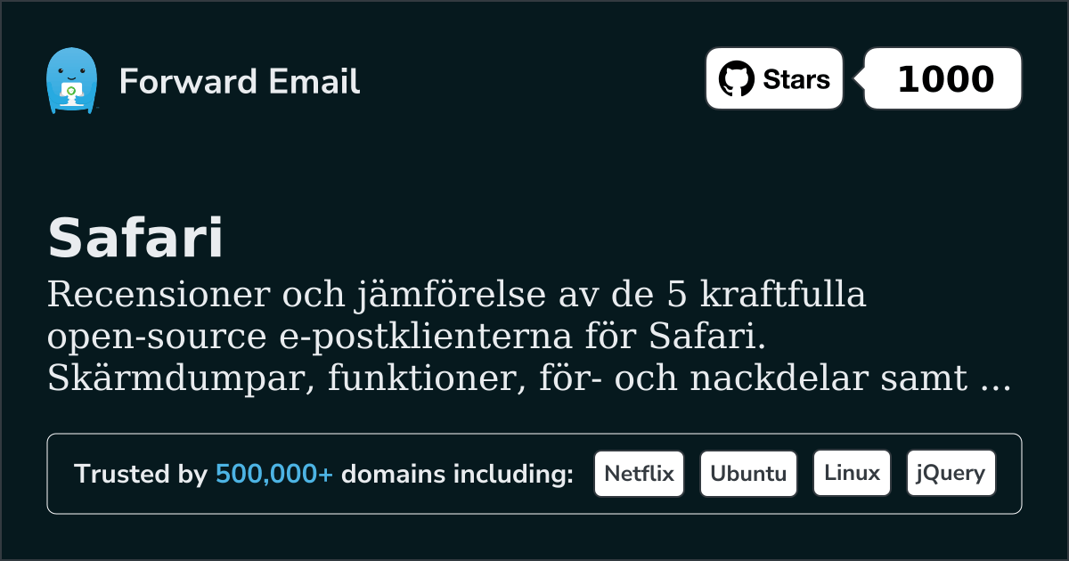5 kraftfulla open source-e-postklienter för Safari 2026