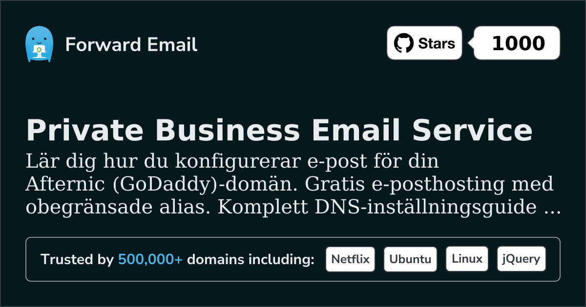 Hur man konfigurerar e-post med Afternic (GoDaddy)