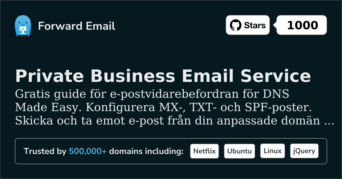 Hur man konfigurerar e-post med DNS Made Easy