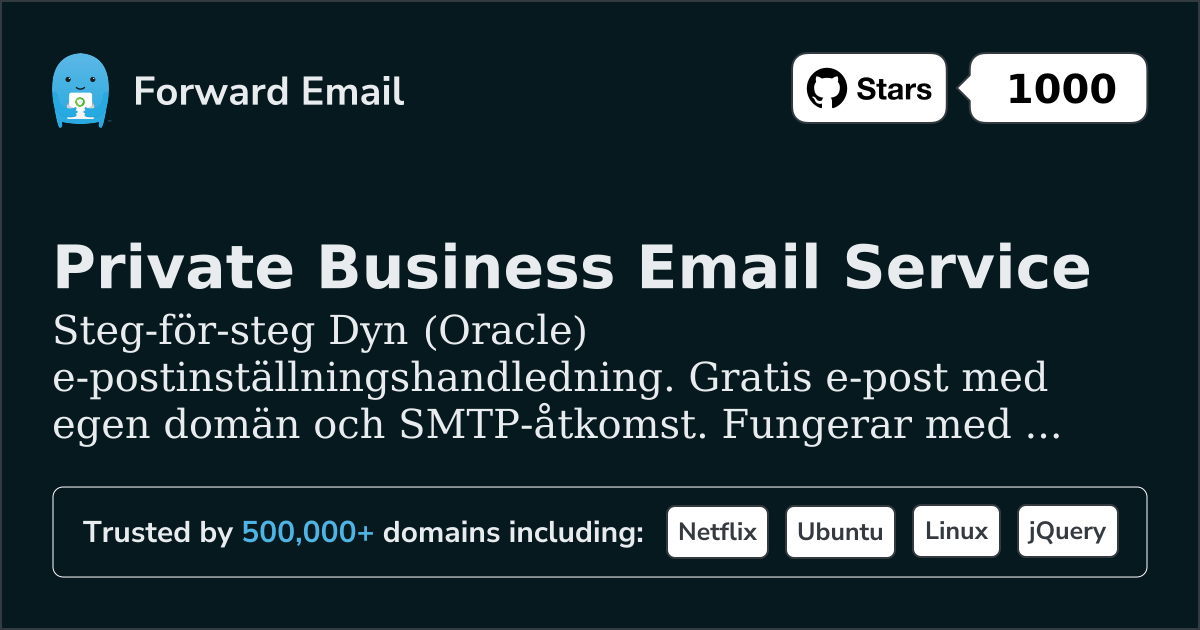 Hur man konfigurerar e-post med Dyn (Oracle)