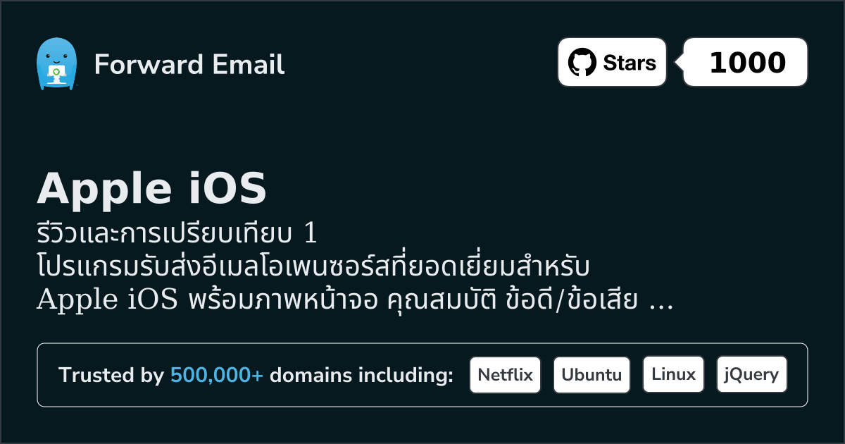 1 ไคลเอนต์อีเมลโอเพนซอร์สที่ยอดเยี่ยมสำหรับ Apple iOS 2026