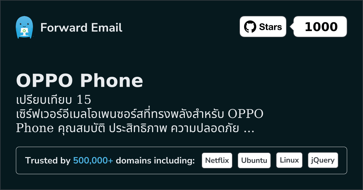 15 เซิร์ฟเวอร์อีเมลโอเพนซอร์สที่ทรงพลังสำหรับ OPPO Phone 2026