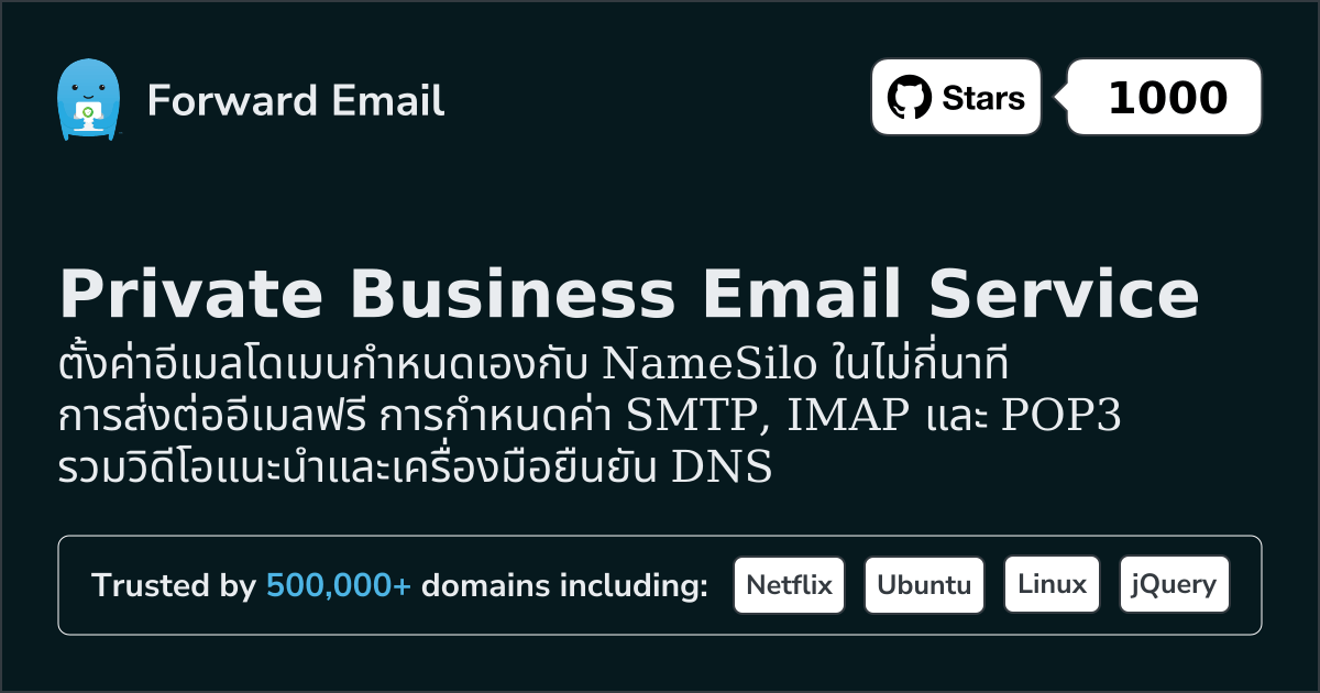 วิธีตั้งค่าอีเมล์ด้วย NameSilo