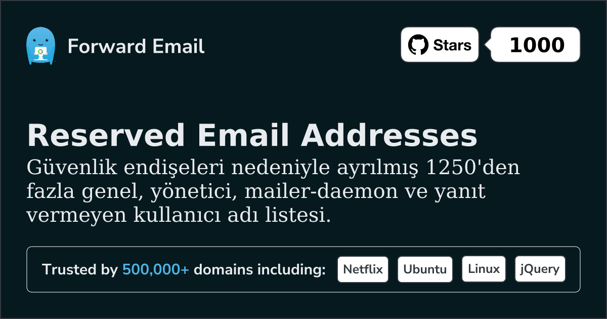 Ayrılmış E-posta Adresleri