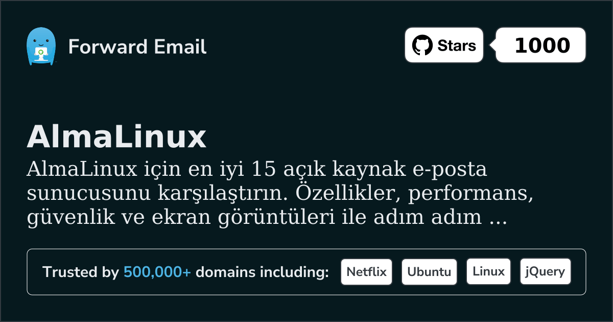 15 En İyi Açık Kaynak E-posta Sunucusu AlmaLinux için 2026