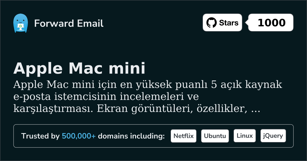 5 En Yüksek Puanlı Açık Kaynak E-posta İstemcisi Apple Mac mini için 2026