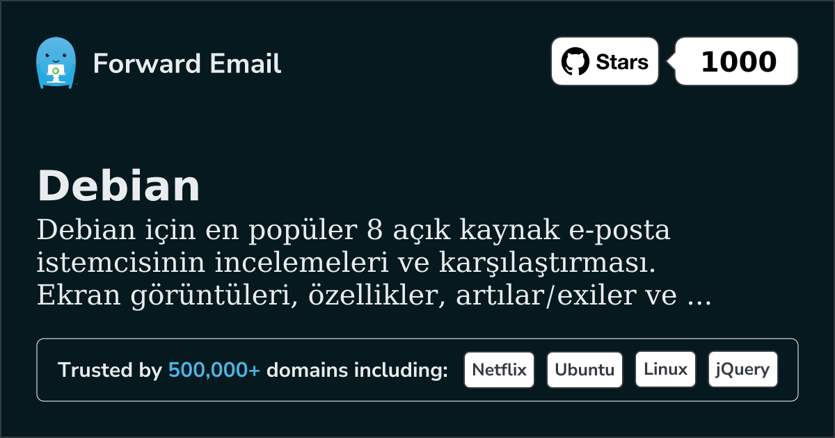 2026 için Debian 8 En Popüler Açık Kaynak E-posta İstemcisi