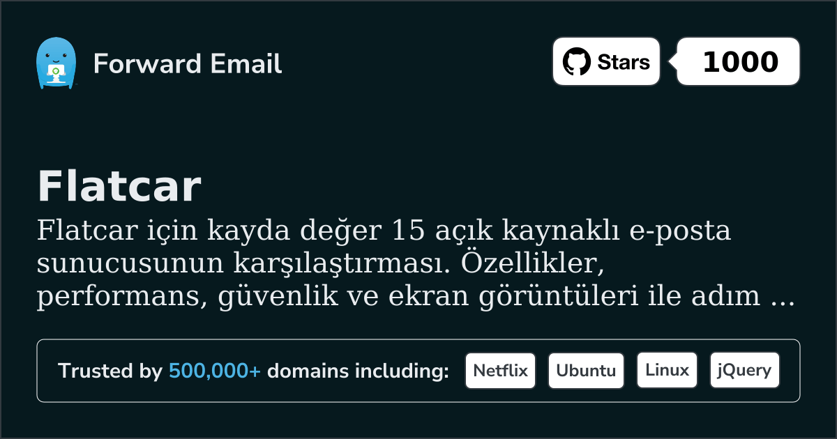 2026 için Flatcar 15 Kayda Değer Açık Kaynak E-posta Sunucusu