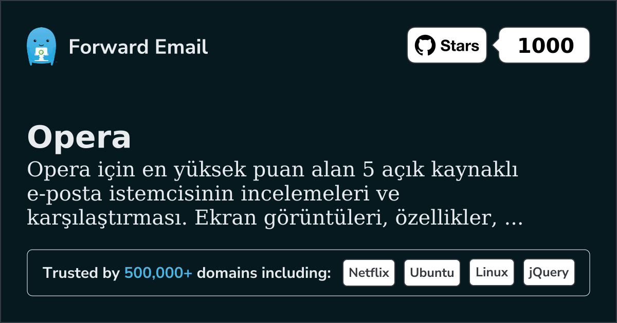 2026 için Opera 5 En Yüksek Puanlı Açık Kaynak E-posta İstemcisi