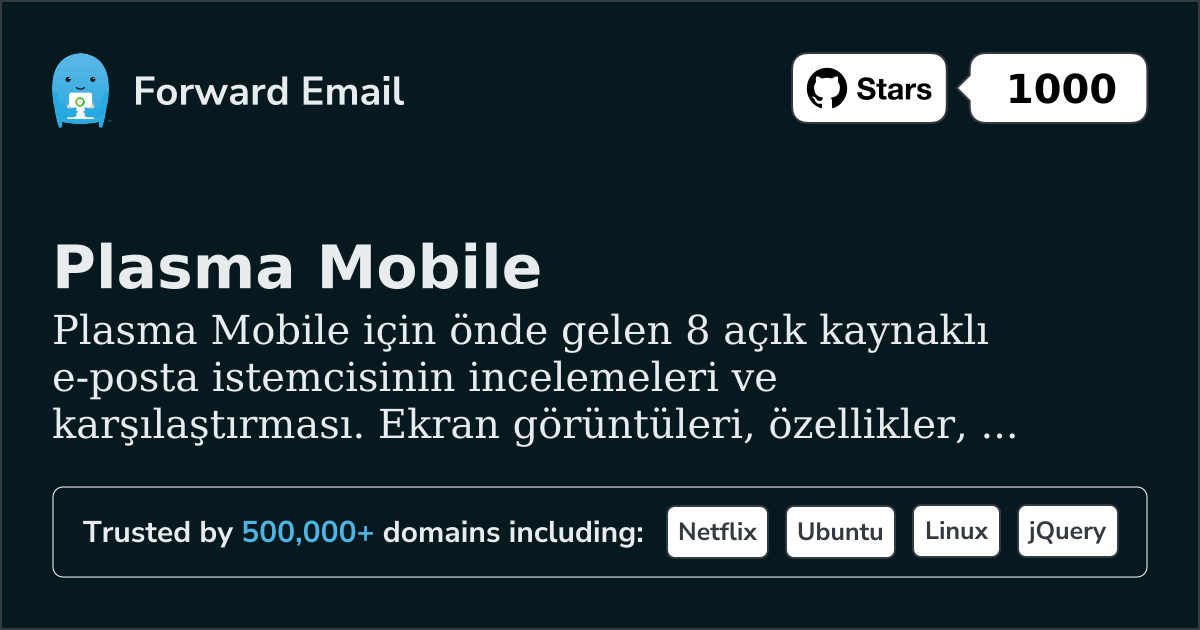 2026 için Plasma Mobile 8 Önde Gelen Açık Kaynak E-posta İstemcisi
