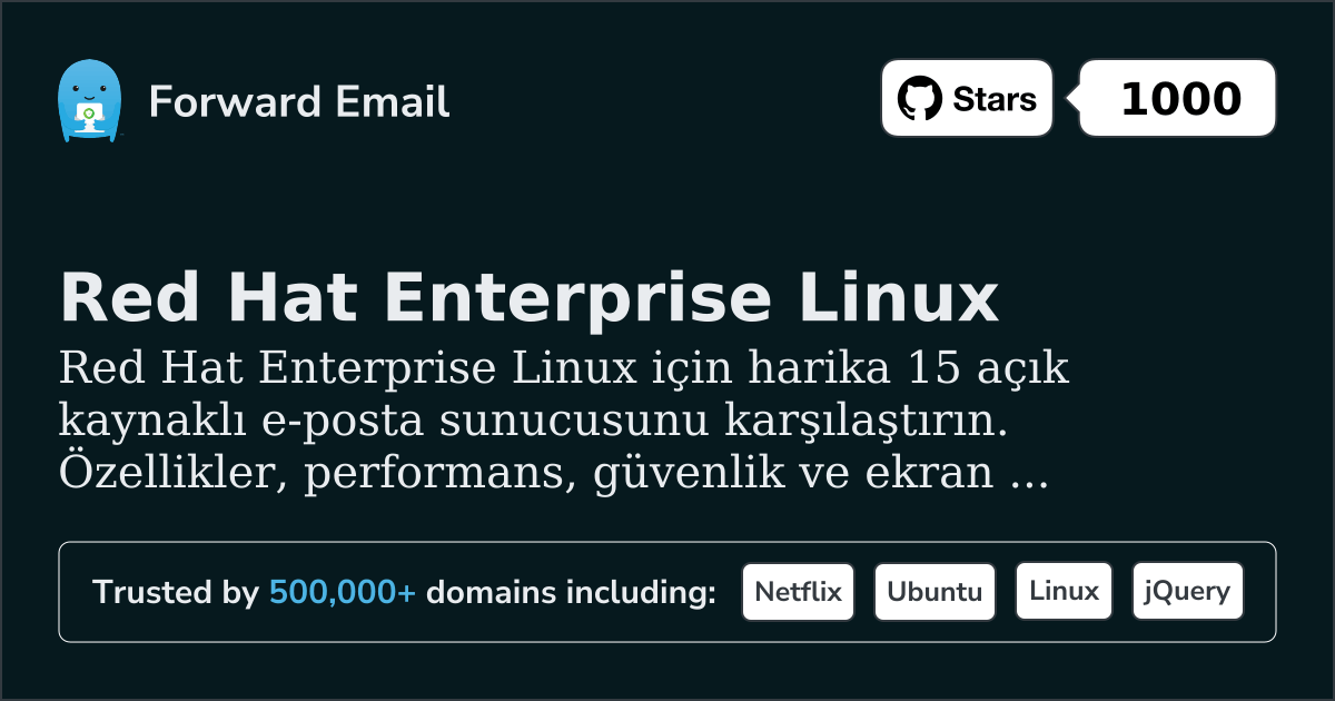 2026 için Red Hat Enterprise Linux 15 Harika Açık Kaynak E-posta Sunucusu