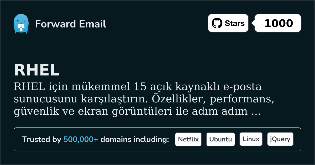 2026 için RHEL 15 Mükemmel Açık Kaynak E-posta Sunucusu