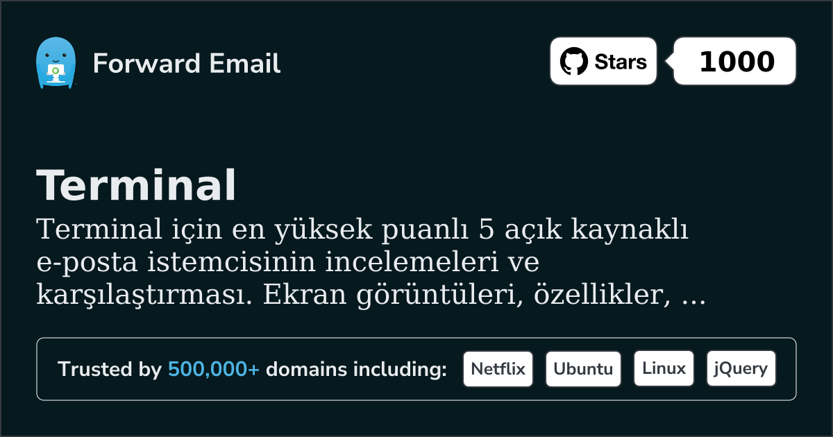 5 En Yüksek Puanlı Açık Kaynak E-posta İstemcisi Terminal 2026 için