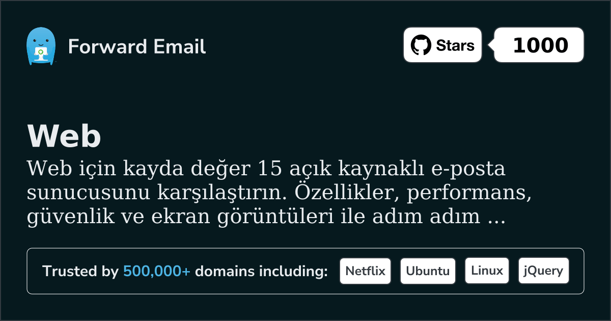 15 Kayda Değer Açık Kaynak E-posta Sunucusu Web 2026 için