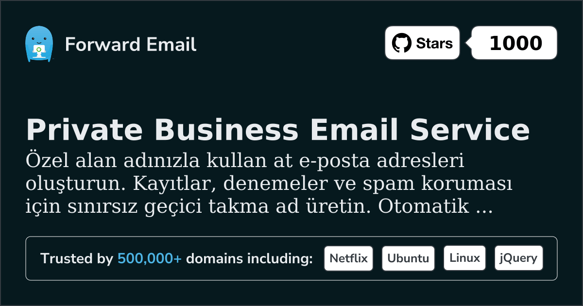 Kullan At E-posta Adresleri - Özel Alan Adları için Geçici Takma Adlar