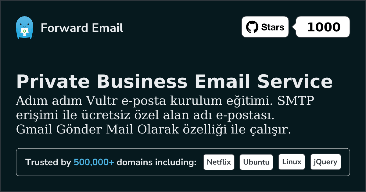 Vultr ile E-posta Kurulumu
