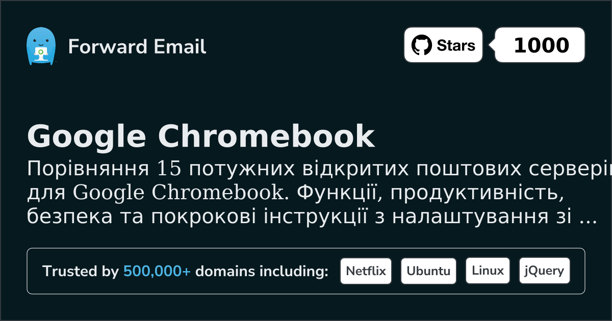 15 Потужних Відкритих Поштових Серверів для Google Chromebook 2026