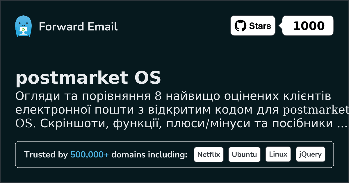 8 найвищо оцінених клієнтів електронної пошти з відкритим кодом для postmarket OS 2026